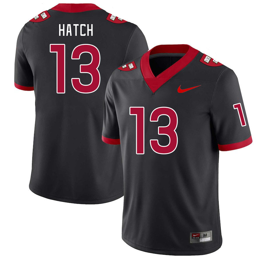 Men-Youth #13 Ledger Hatch Harvard Crimson 2023 College Football Jerseys Stitched-Black